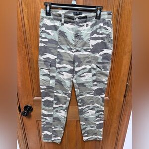 J. Crew Women's Camouflage Cargo Pants in Olive & Gray